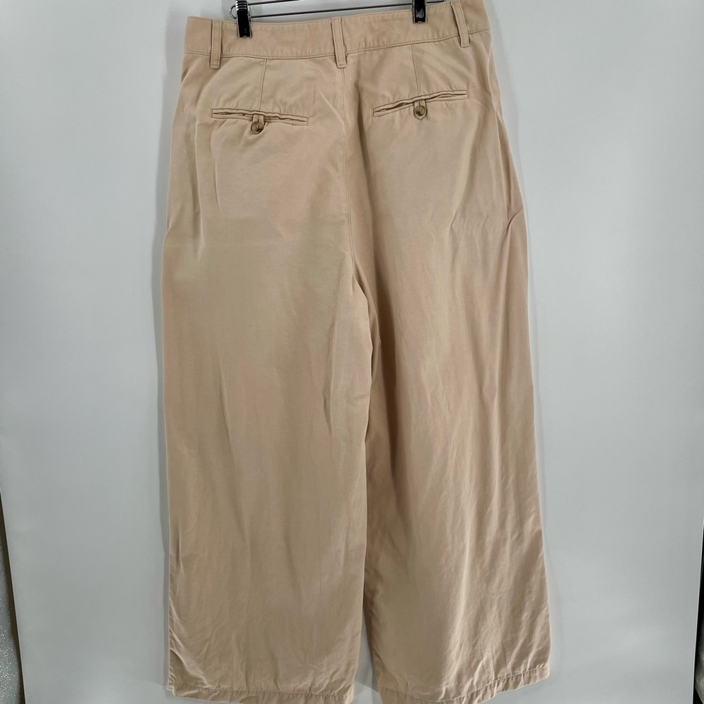 Madewell Harlow Cream Zip Button Pockets Wide Leg Pants - Picture 6 of 13
